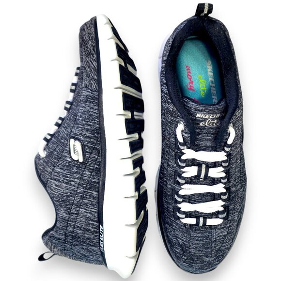 Skechers Shoes - Sketchers-Women's SIZE 6- Memory Foam Elite Sneakers-Flex Elite-Black White